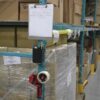 Magnetic Clipboard Tape Gun and Utility Box On Steel Racking