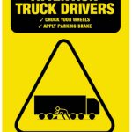 Chock Wheels Safety Sign