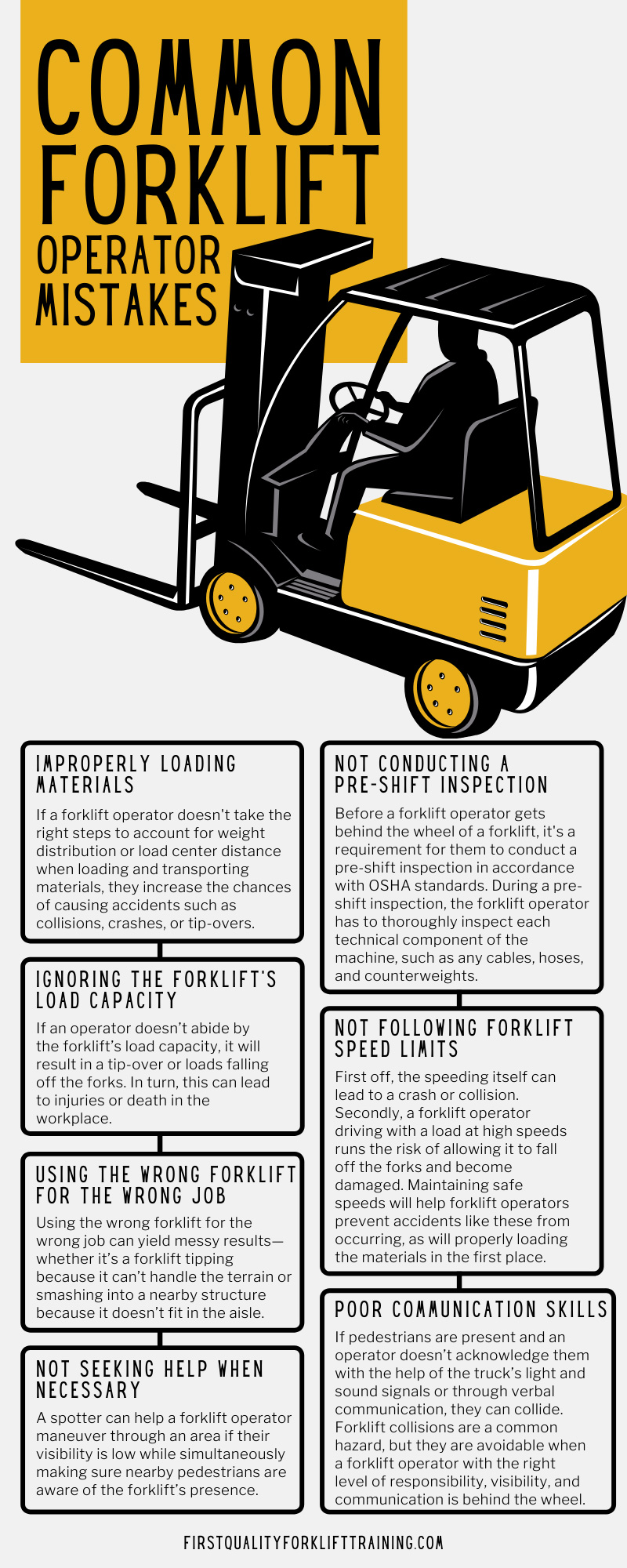 Common Forklift Operator Mistakes