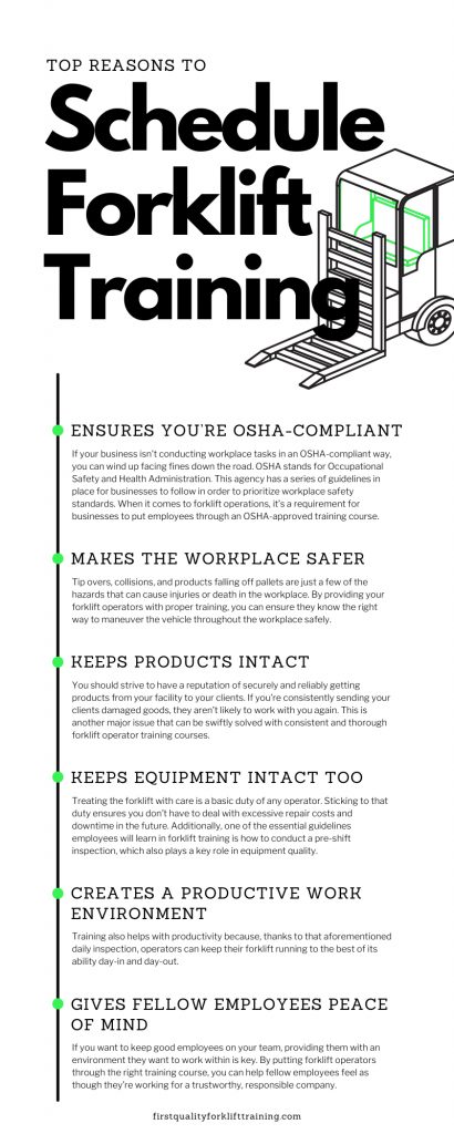 Top Reasons To Schedule Forklift Training