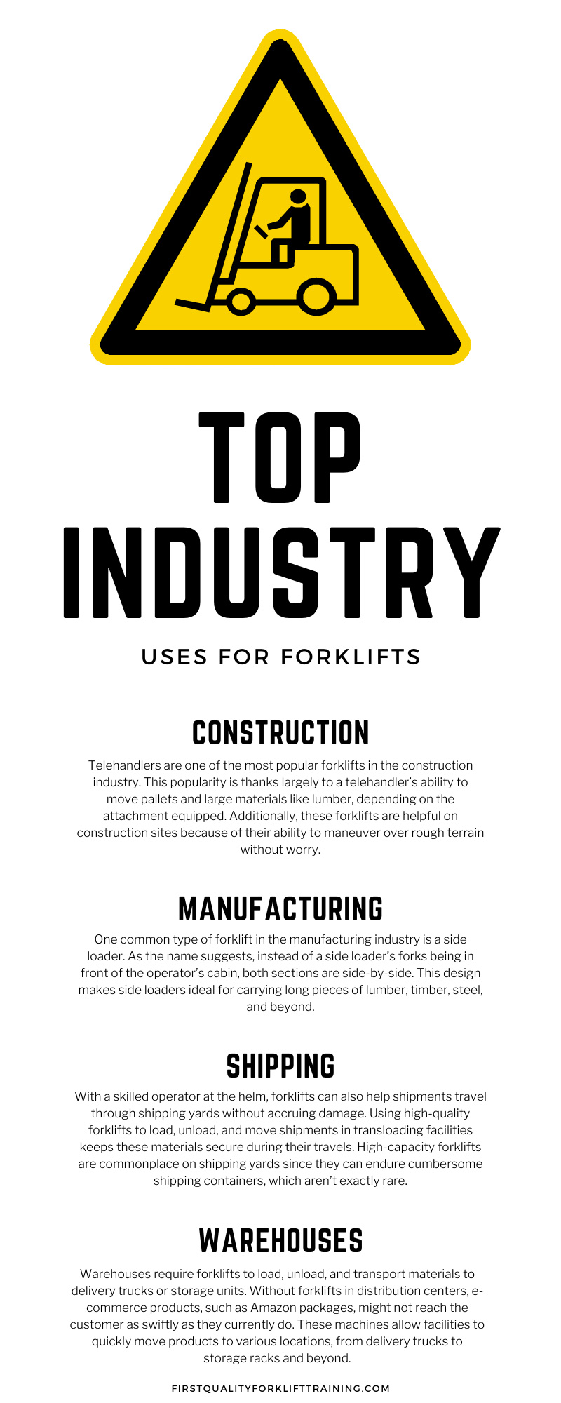 Top Industry Uses for Forklifts